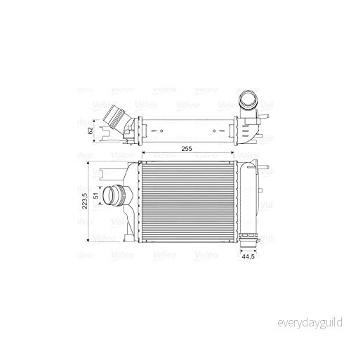 VALEO 818609 Intercooler sans vanne EGR DACIA: Lodgy, LOGAN MCV 2, SANDERO RENAULT: Clio 4, Captur 3276428186092