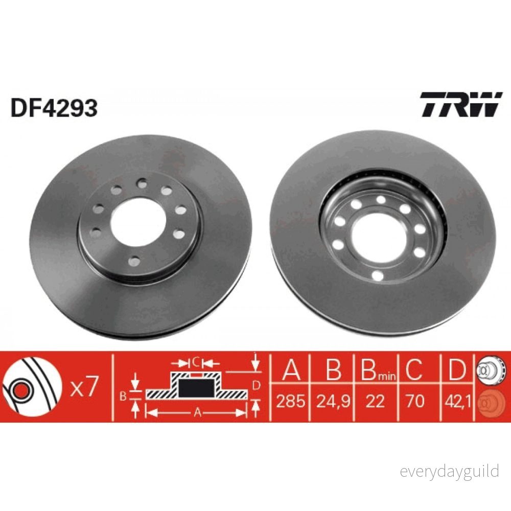 Bromsskiva TRW DF4293 3322937369928