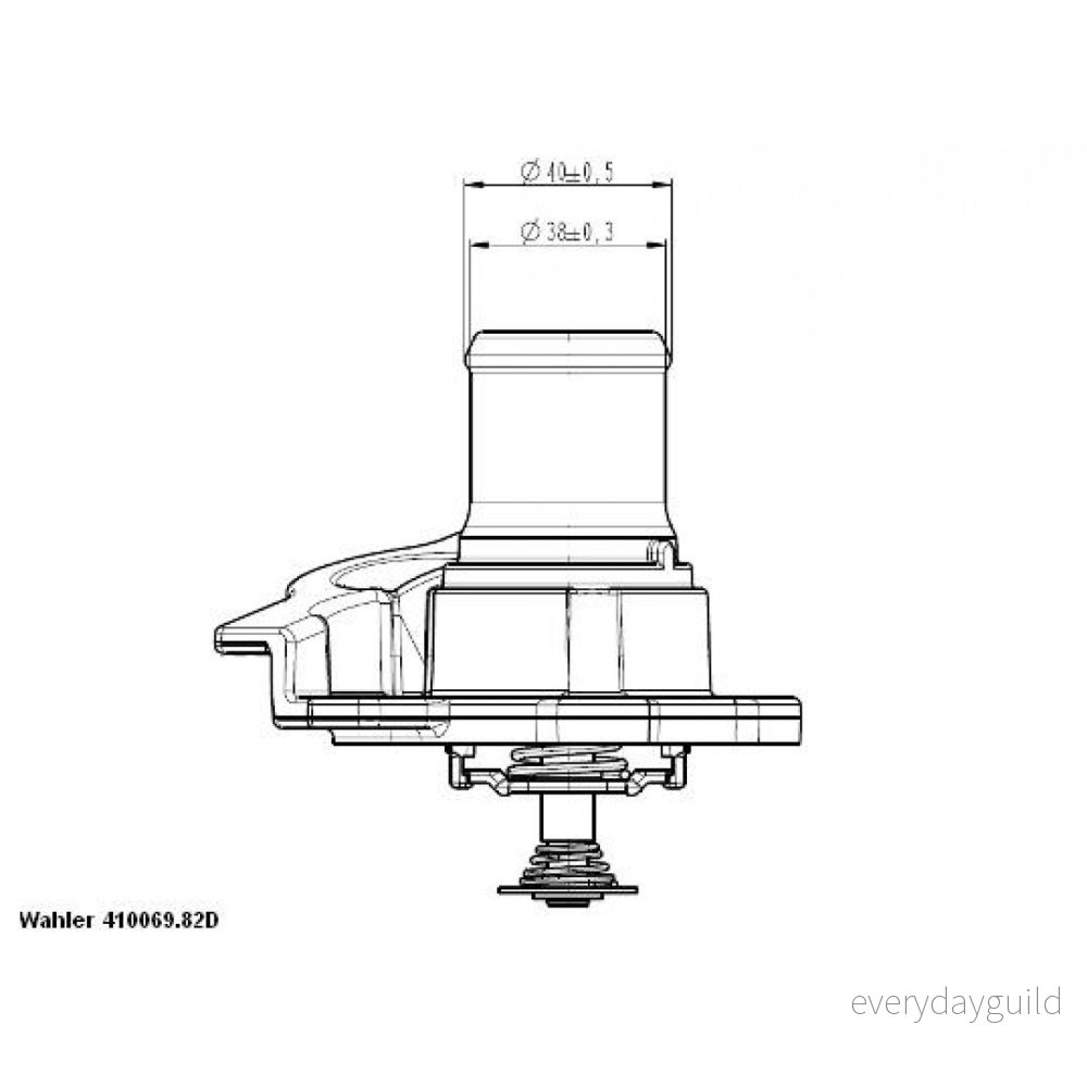 Termostat, kylvätska Wahler 410937.82D 4029783011504