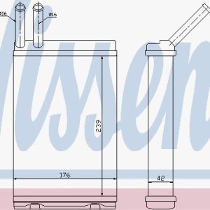 Värmeväxlare, kupévärmare Nissens 73642 5707286234840 Värmeväxlare, kupévärmare Nissens 73642 5707286234840