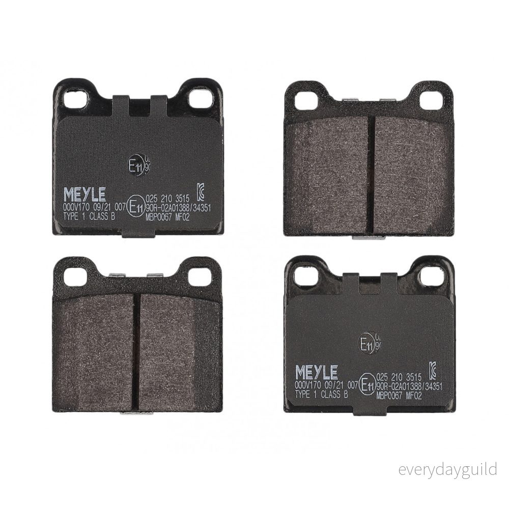MEYLE 025 210 3515 Jeu de plaquettes frein ORIGINAL Quality Essieu arrière contact signal d'usure exclu avec tôle anti bruit 4040074072905