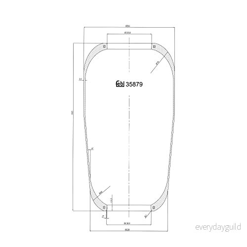 FEBI BILSTEIN Luftfjädring Luftbälg 35879 Volvo FH12 4027816358794