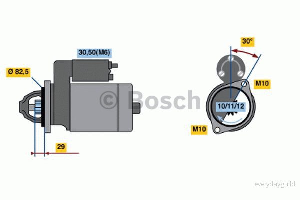 Startmotor BOSCH 0 986 017 260 3165141094978