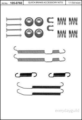 Tillbehörssats, bromsbackar QUICK BRAKE 105 0760 5706021051254