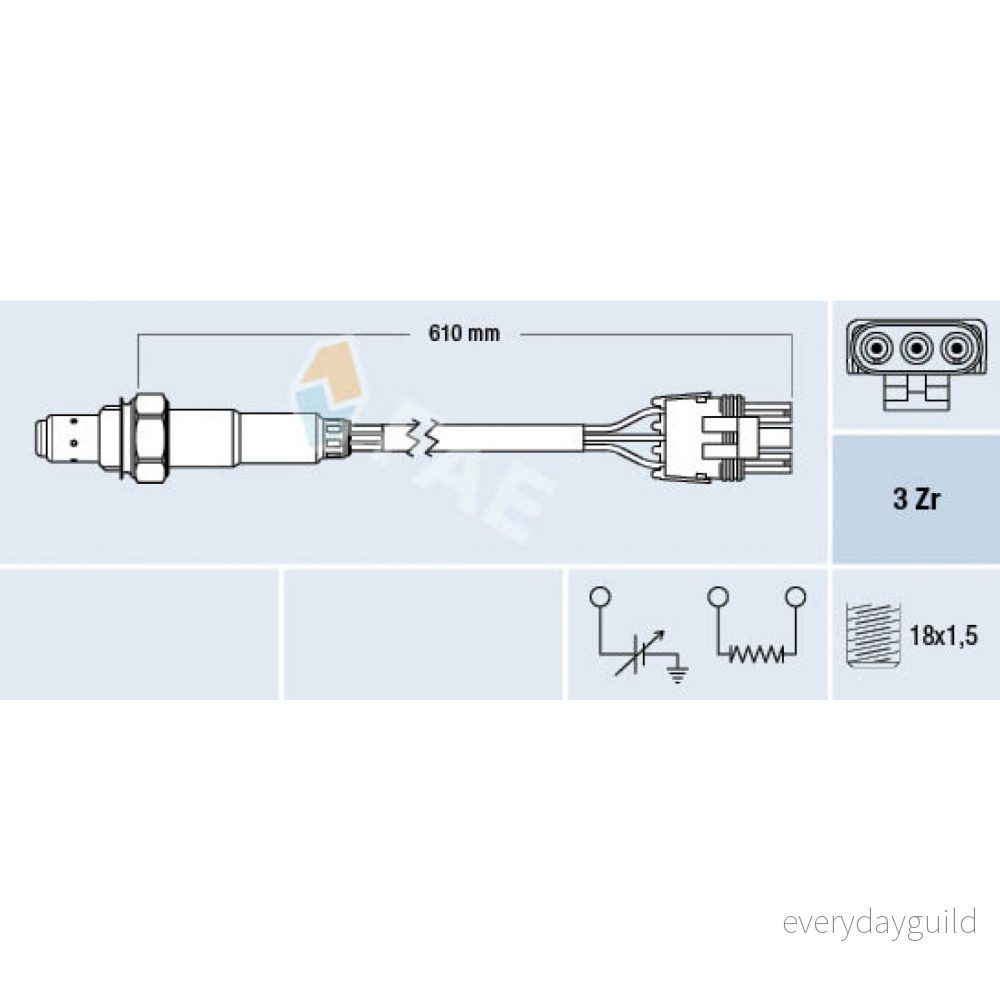 FAE 77118 Sonde lambda chauffé OPEL: Vectra B Berline, Break, Omega Berline 8435050618493