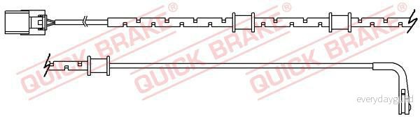 Varningssensor, bromsbeläggslitage QUICK BRAKE WS 0370 A