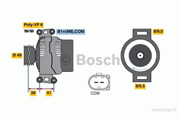 BOSCH 0 986 046 130 Alternateur 14V 110A BMW: 3 Berline, 5 1 portes 3165143619322