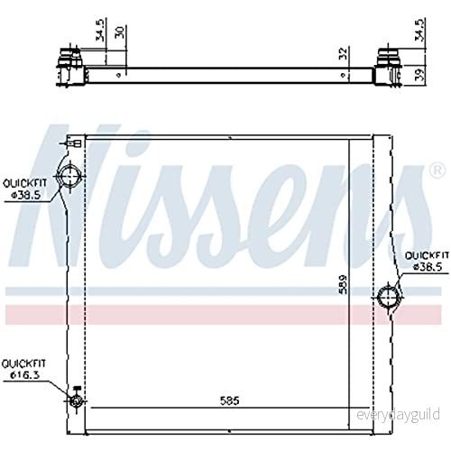 Nissens 60825 Kylare, Motorkylning Aluminium BMW X5