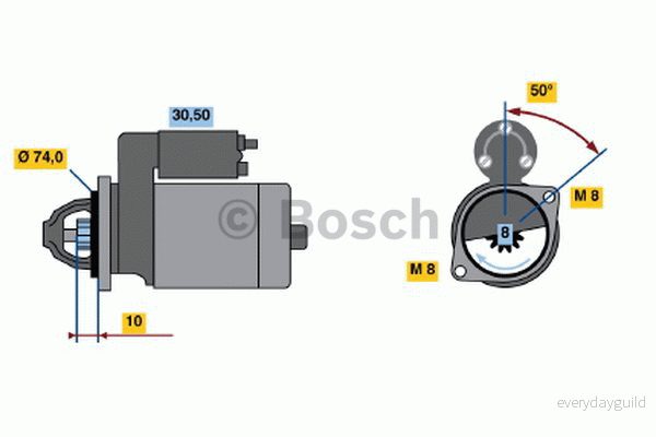 Startmotor BOSCH 0 986 014 371 3165141976366