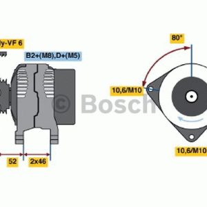 BOSCH 0 986 044 400 Alternateur 14V 150A PEUGEOT: 406 Coupe, 307 3/5 portes, 607 Berline, CITROËN: C5 I 5 Jumpy Van 3165143477496 BOSCH 0 986 044 400 Alternateur 14V 150A PEUGEOT: 406 Coupe, 307 3/5 portes, 607 Berline, CITROËN: C5 I 5 Jumpy Van 3165143477496