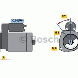 Bosch Startmotor 0 986 021 640 4047024177857