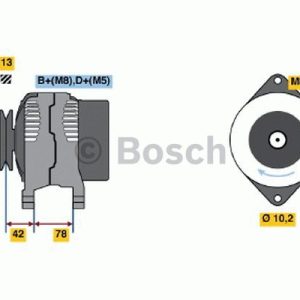 BOSCH 0 986 040 850 Alternateur 14V 70A NISSAN: TERRANO 2, FORD: Maverick SUV BOSCH 0 986 040 850 Alternateur 14V 70A NISSAN: TERRANO 2, FORD: Maverick SUV
