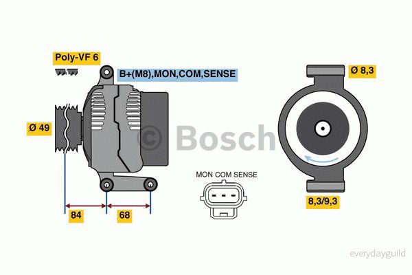 Generator Bosch 0 986 049 670 4047024645912