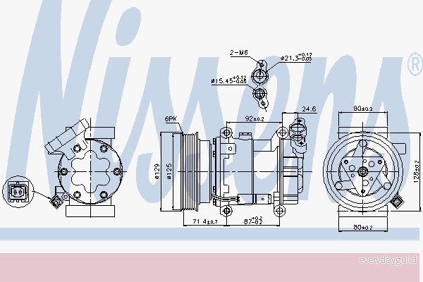 Kompressor, klimatanläggning Nissens 89332 5707286358393